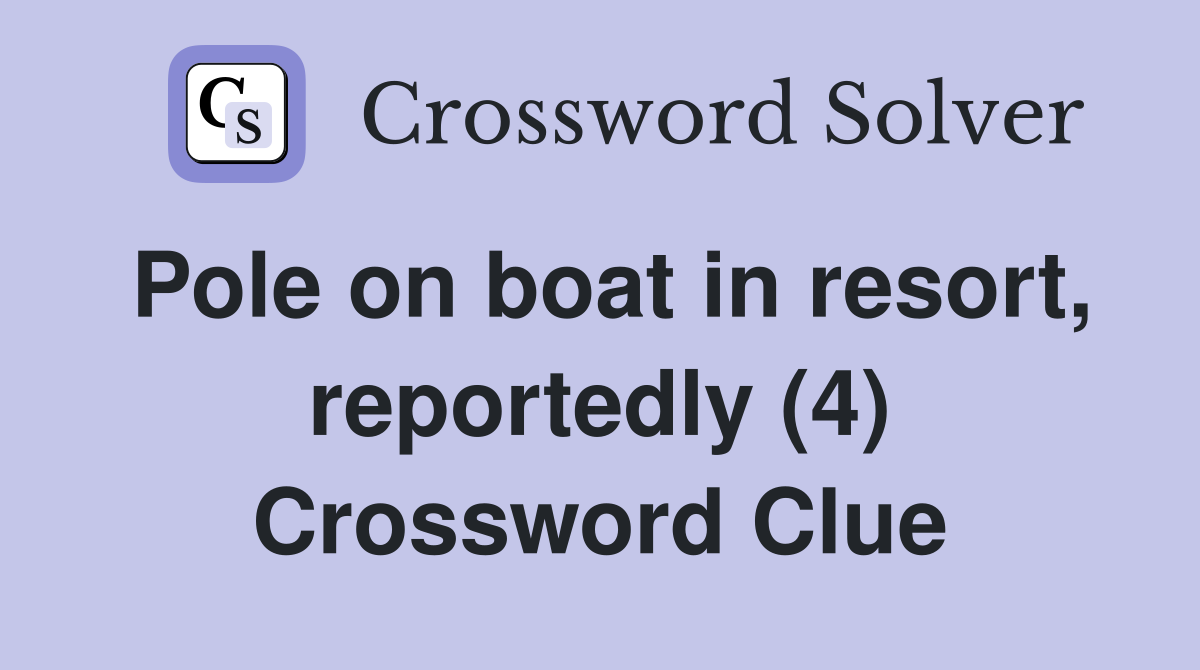 sailboat pole crossword clue